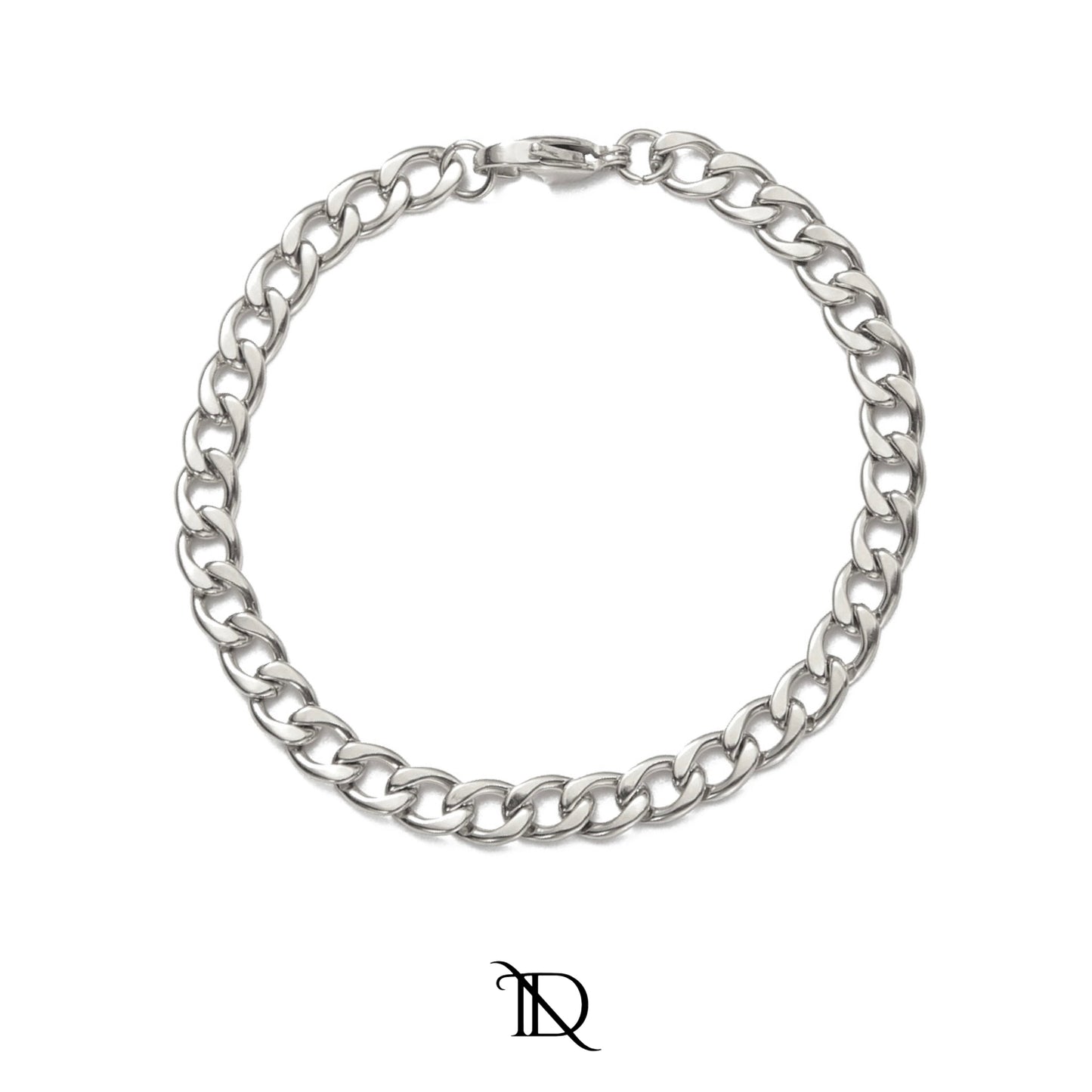 Stainless Flat Cubana Bracelet