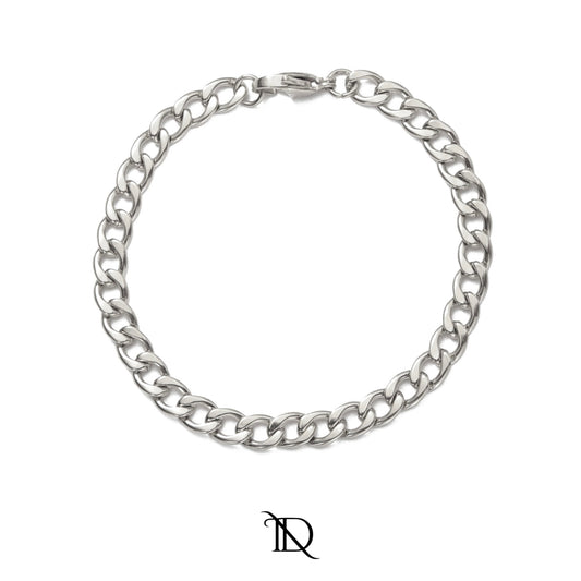 Stainless Flat Cubana Bracelet