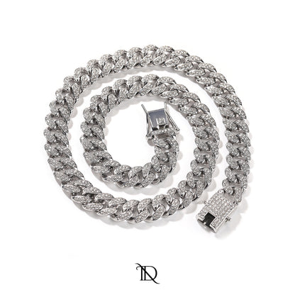 Iced-Out 12mm Cubana Necklace