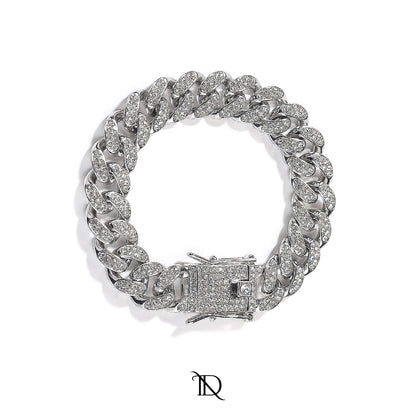 Iced-Out 12mm Cubana Bracelet