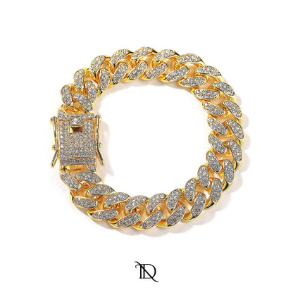 Iced-Out 12mm Cubana Bracelet