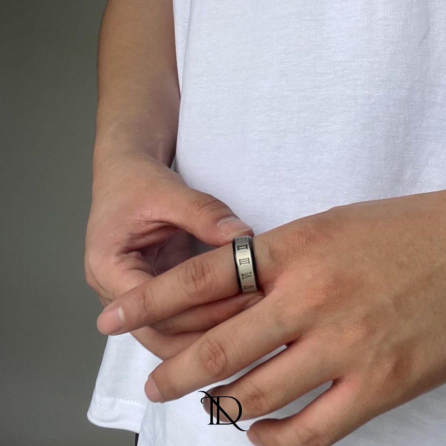 Stainless Roman Matte Ring