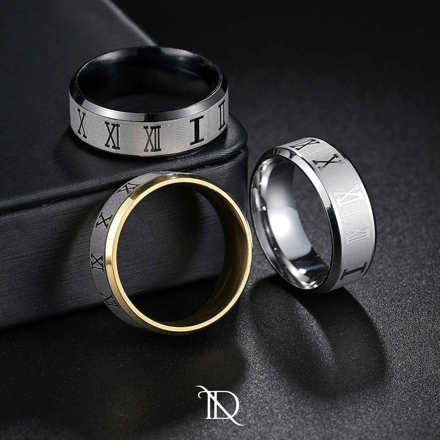 Stainless Roman Matte Ring