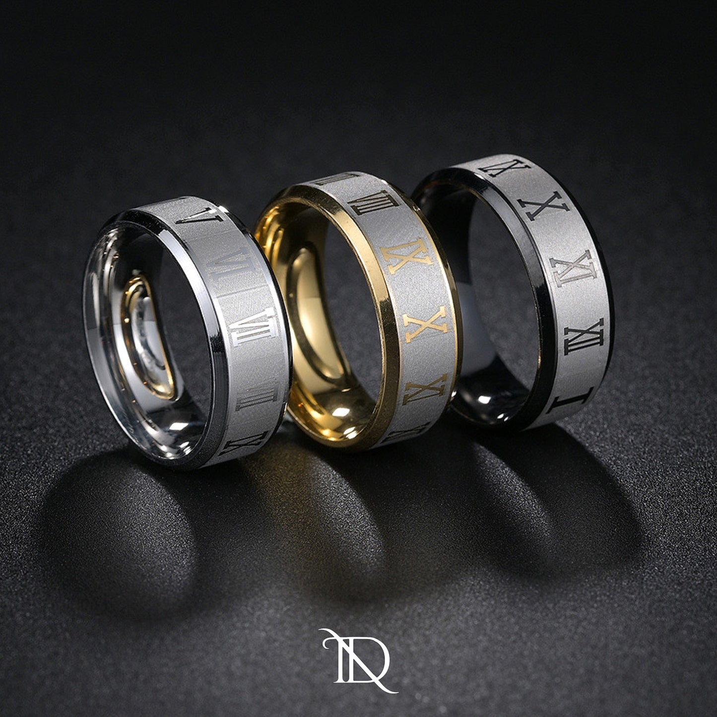 Stainless Roman Matte Ring