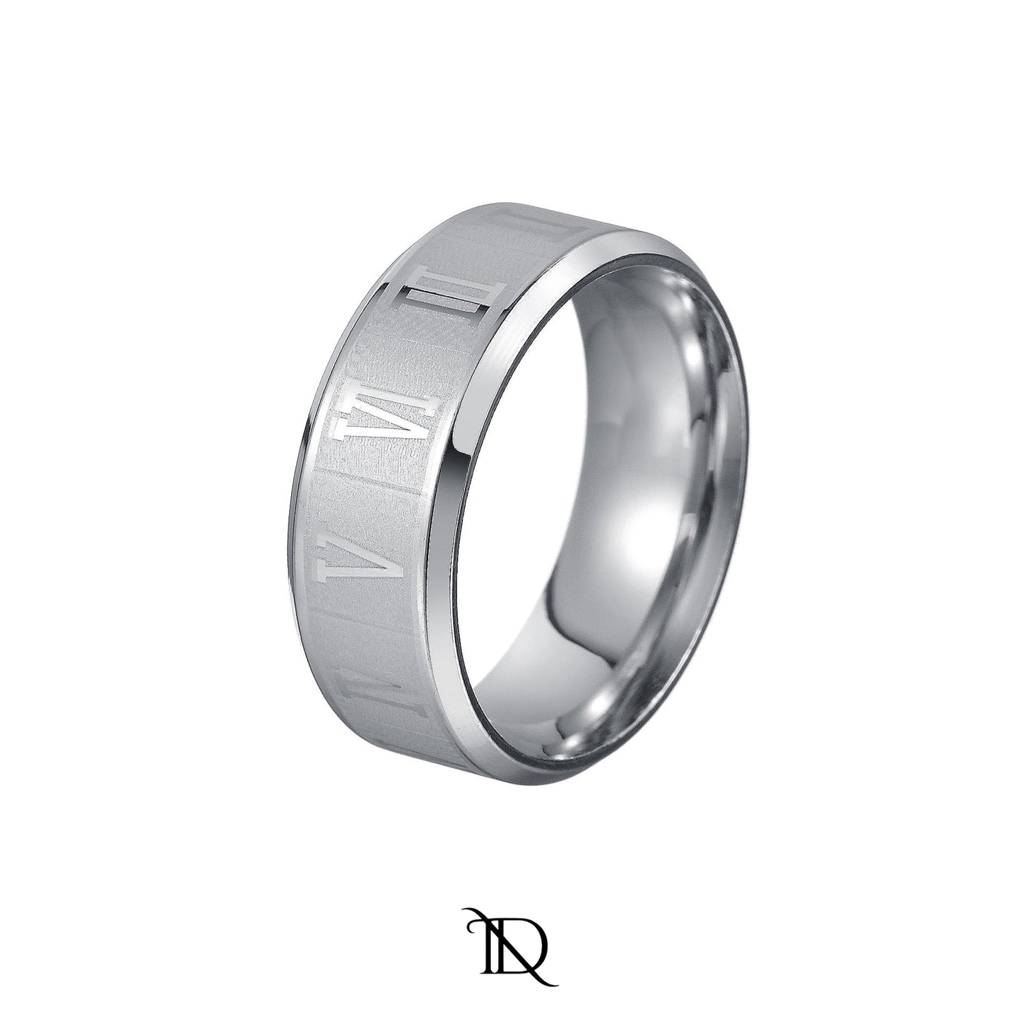 Stainless Roman Matte Ring