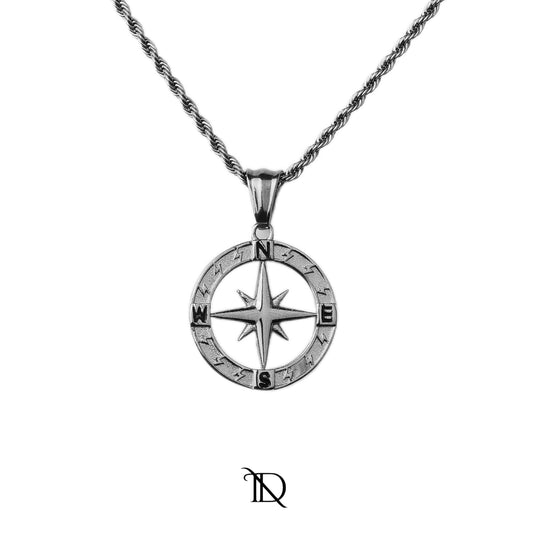 Stainless Compasses Pendant